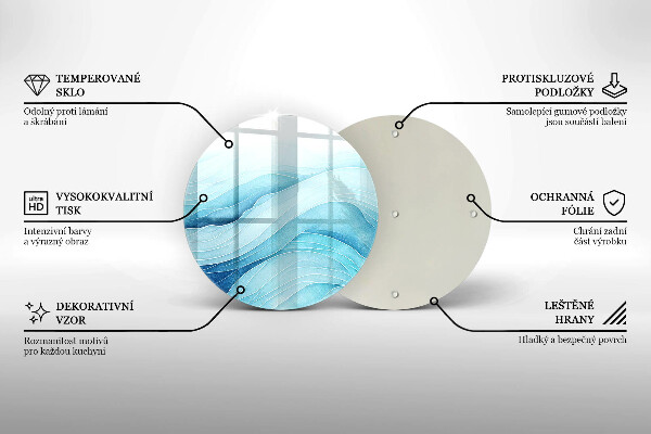 Chopping board Abstract waves