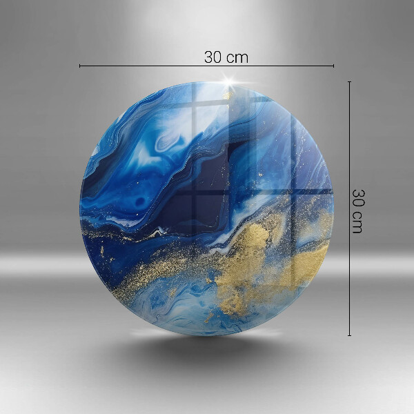 Chopping board Blue marble and gold