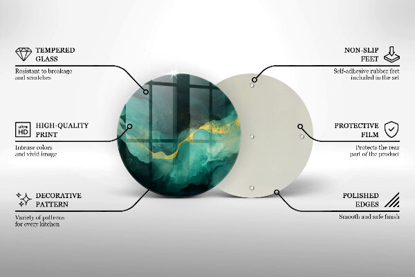 Chopping board Bottle green