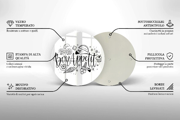 Chopping board The inscription Bon Appetit