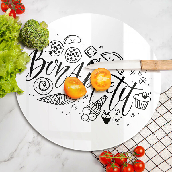 Chopping board The inscription Bon Appetit
