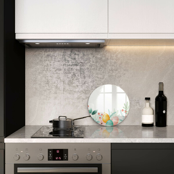 Chopping board glass Easter eggs