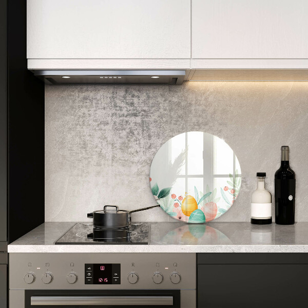 Chopping board glass Easter eggs