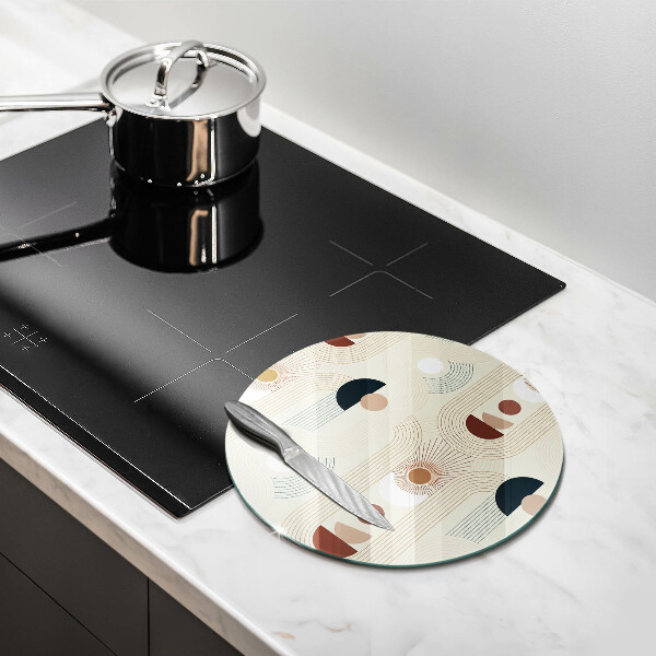 Chopping board glass Boho shapes geometry