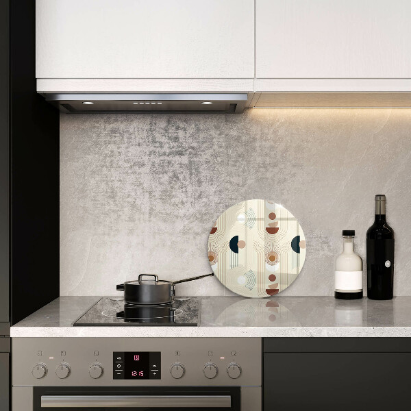 Chopping board glass Boho shapes geometry