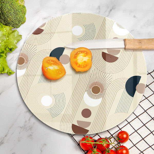 Chopping board glass Boho shapes geometry