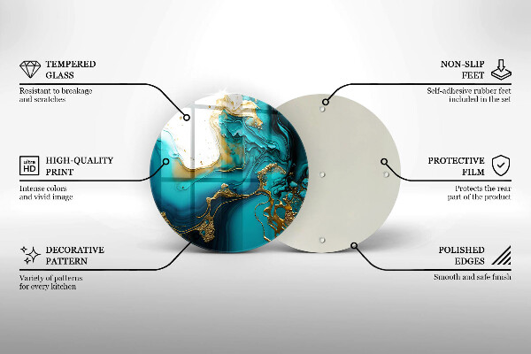 Chopping board Turquoise abstraction