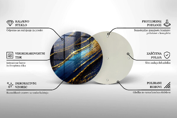 Chopping board Navy blue abstraction