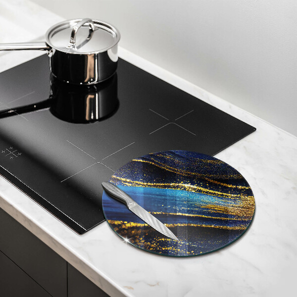 Chopping board Navy blue abstraction