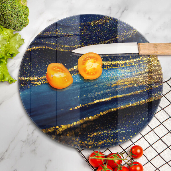 Chopping board Navy blue abstraction