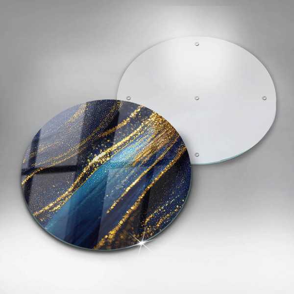 Chopping board Navy blue abstraction