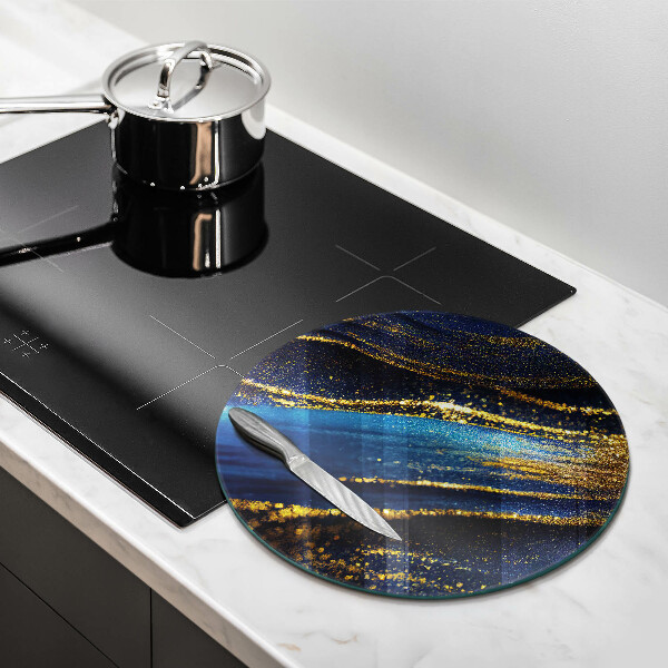 Chopping board Navy blue abstraction