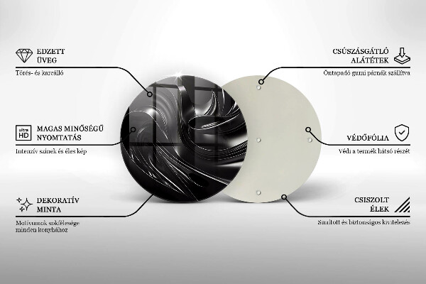 Chopping board Black mass abstraction