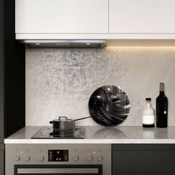 Chopping board Black mass abstraction