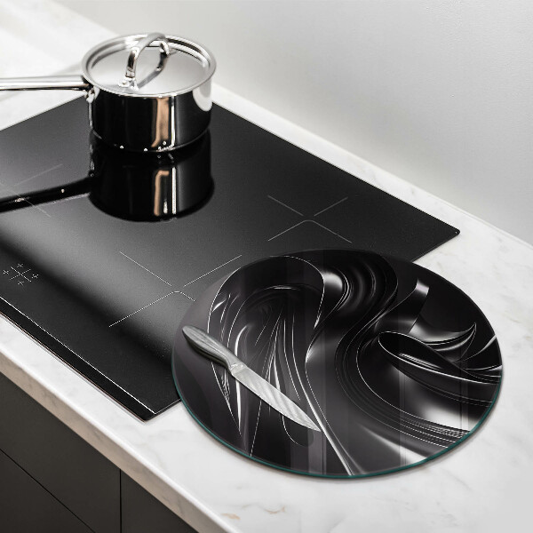 Chopping board Black mass abstraction