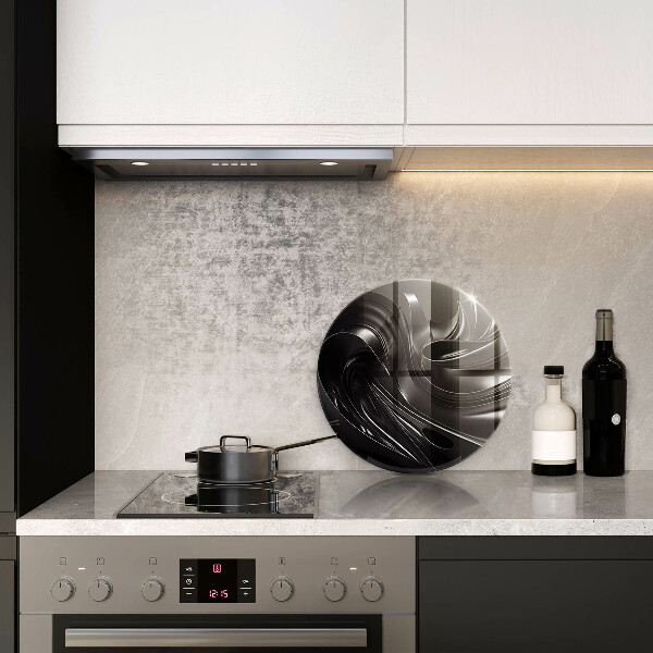 Chopping board Black mass abstraction