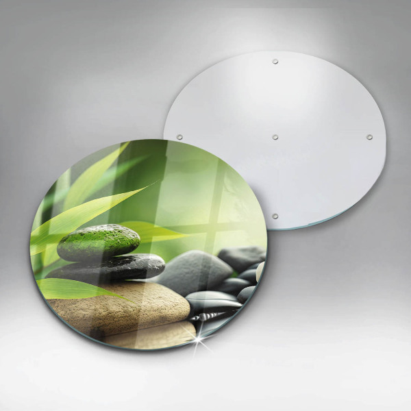 Chopping board Zen bamboo stones