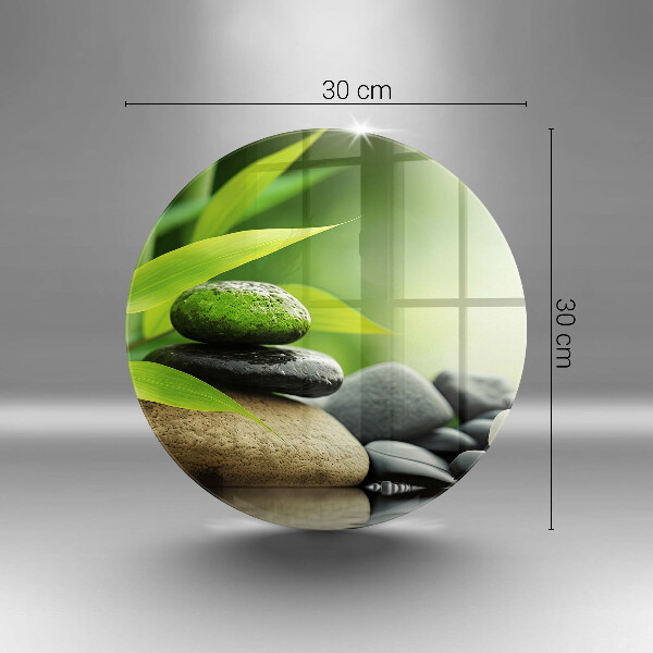 Chopping board Zen bamboo stones