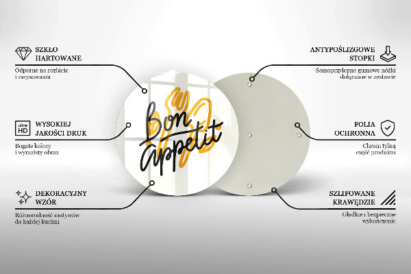 Chopping board The inscription Bon Appetit