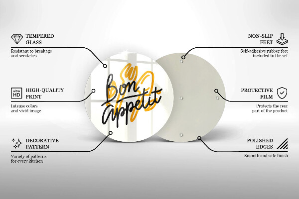 Chopping board The inscription Bon Appetit