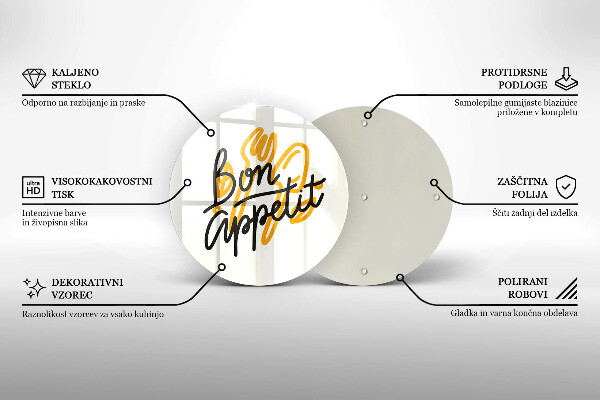 Chopping board The inscription Bon Appetit