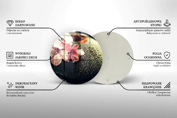 Chopping board Flowers stones zen