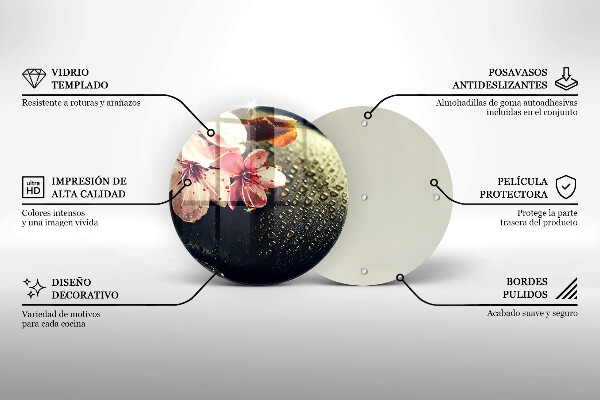 Chopping board Flowers stones zen