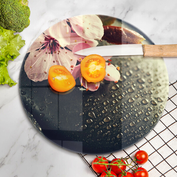 Chopping board Flowers stones zen