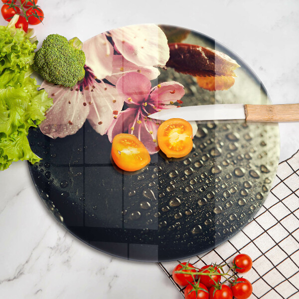 Chopping board Flowers stones zen