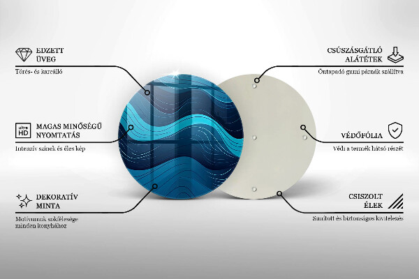 Chopping board Abstract waves