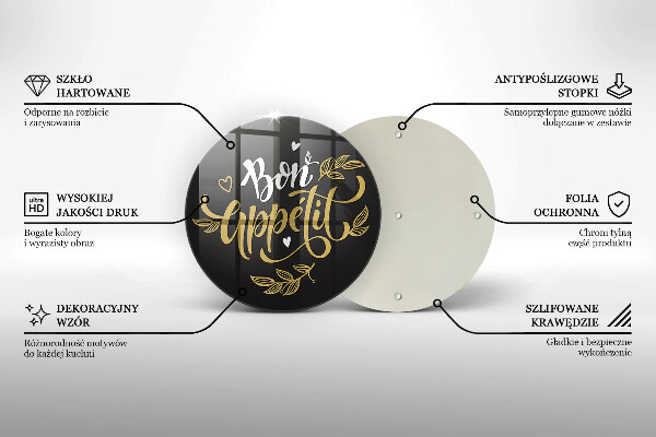 Chopping board The inscription Bon Appetit