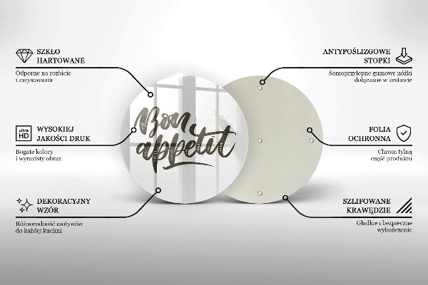 Chopping board The inscription Bon Appetit