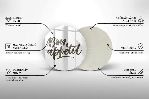 Chopping board The inscription Bon Appetit