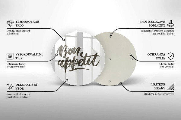 Chopping board The inscription Bon Appetit