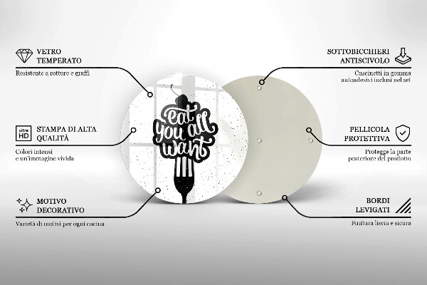 Chopping board The inscription Eat You All Want