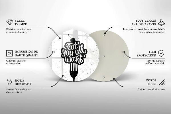 Chopping board The inscription Eat You All Want