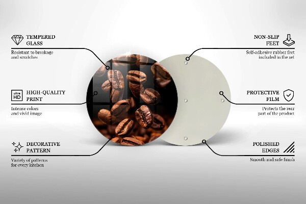 Chopping board Brown coffee beans
