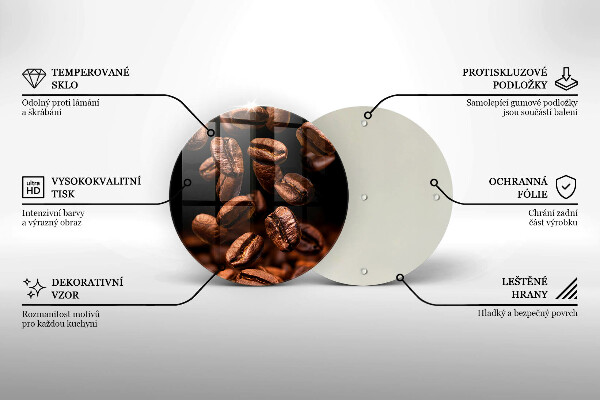 Chopping board Brown coffee beans