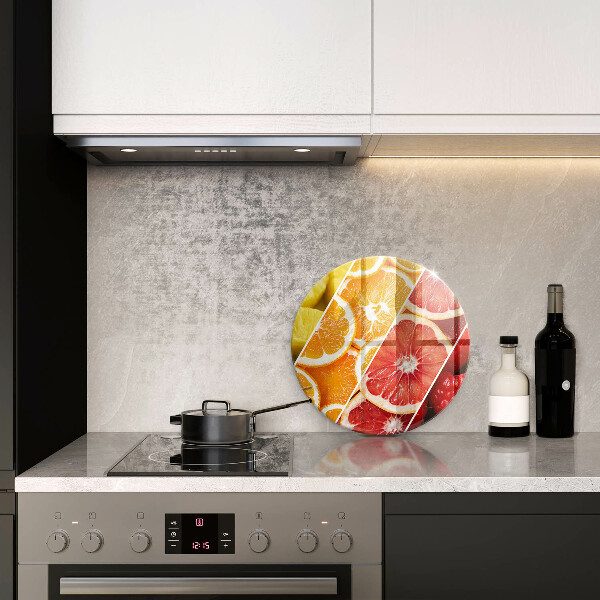Chopping board glass Colorful fruit