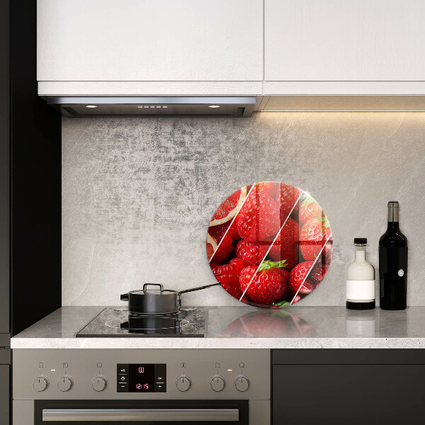 Chopping board glass Colorful fruit