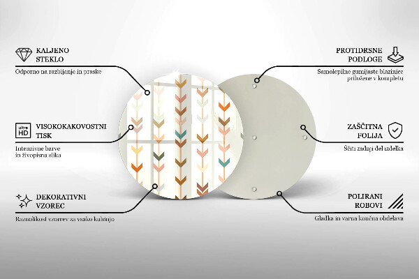 Chopping board glass Geometric elements