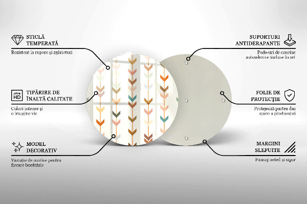 Chopping board glass Geometric elements