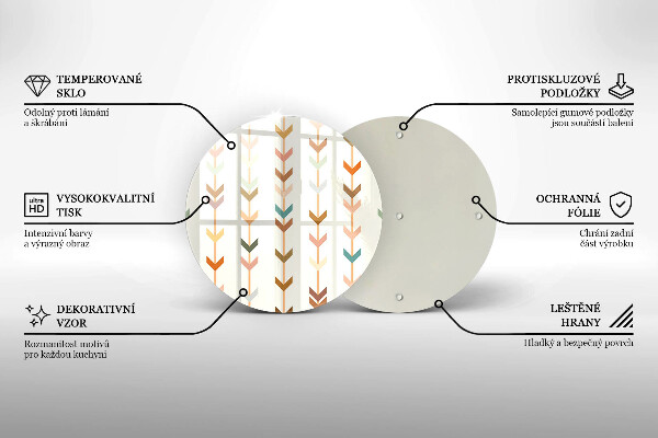 Chopping board glass Geometric elements