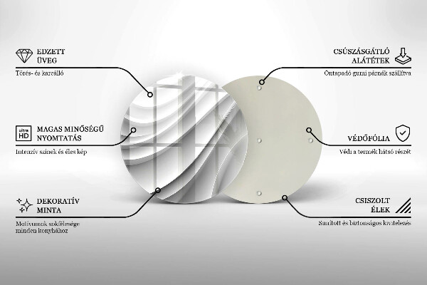 Chopping board glass Geometric lines