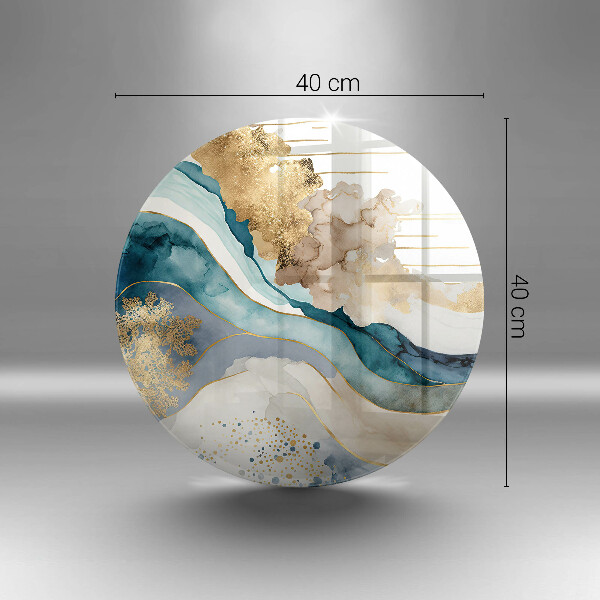 Chopping board glass Colorful marble