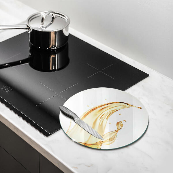 Chopping board glass Olive oil