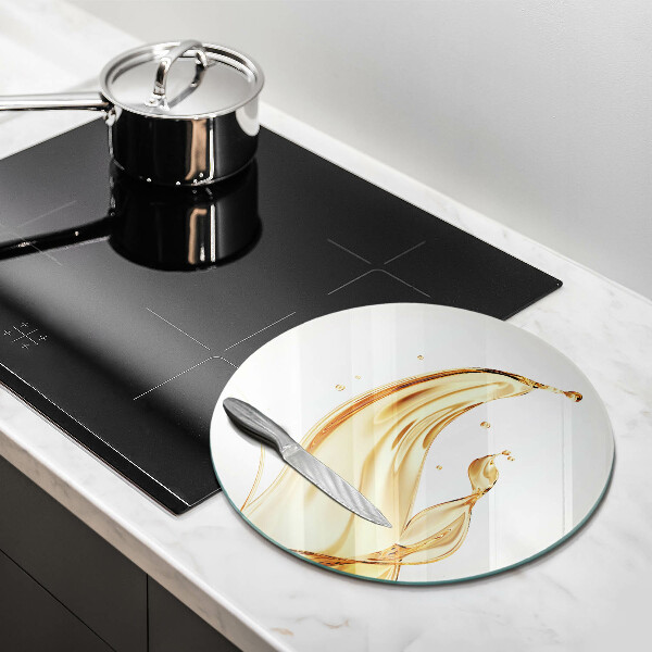 Chopping board glass Olive oil