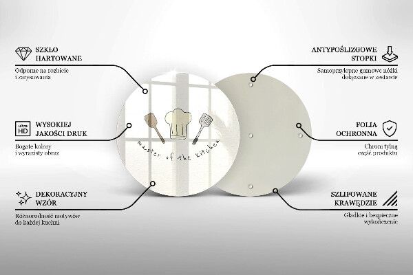 Chopping board glass Master of the Kitchen