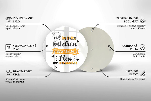 Chopping board glass In this kitchen we made messes and memories