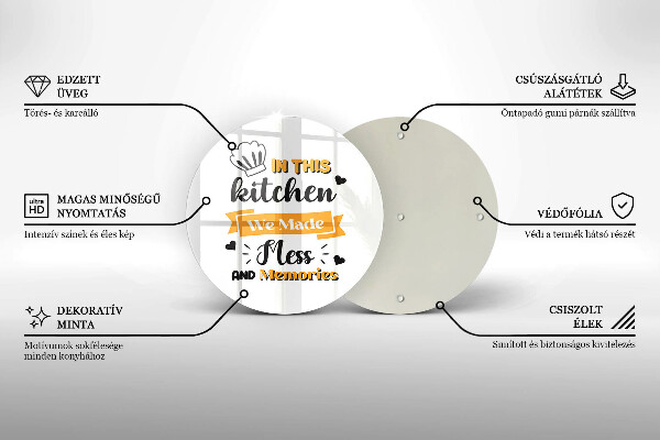 Chopping board glass In this kitchen we made messes and memories